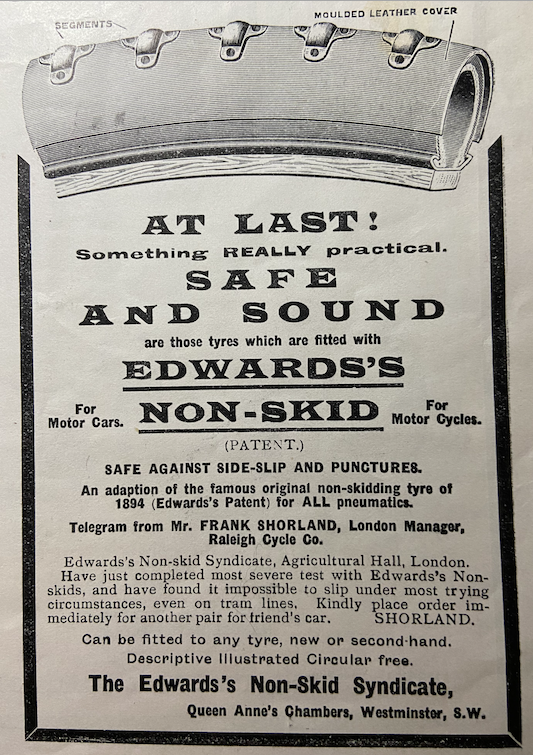 1904 EDWARDS NON-SKID AD