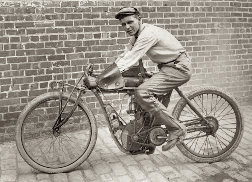 1910 INDIAN William Wells Bennett of Kansas pioneer racer