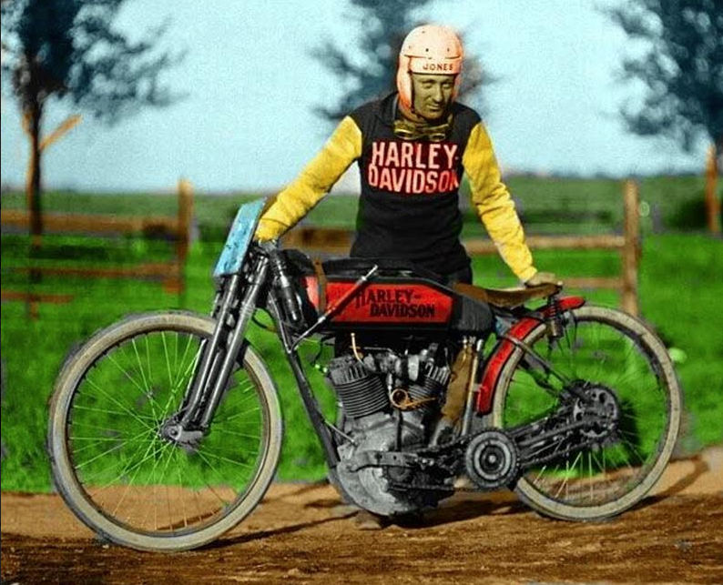 1920s HARLEY RACER COLOURISED