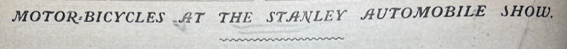 1903 STANLEY SHOW HEAD