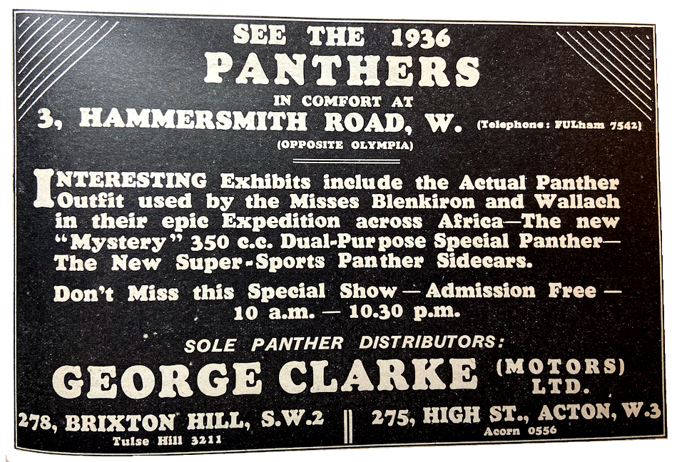 1935 GEO CLARKE PANTHER AD